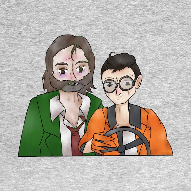 Disco Elysium Kim And Harry Driving Design by nhitori